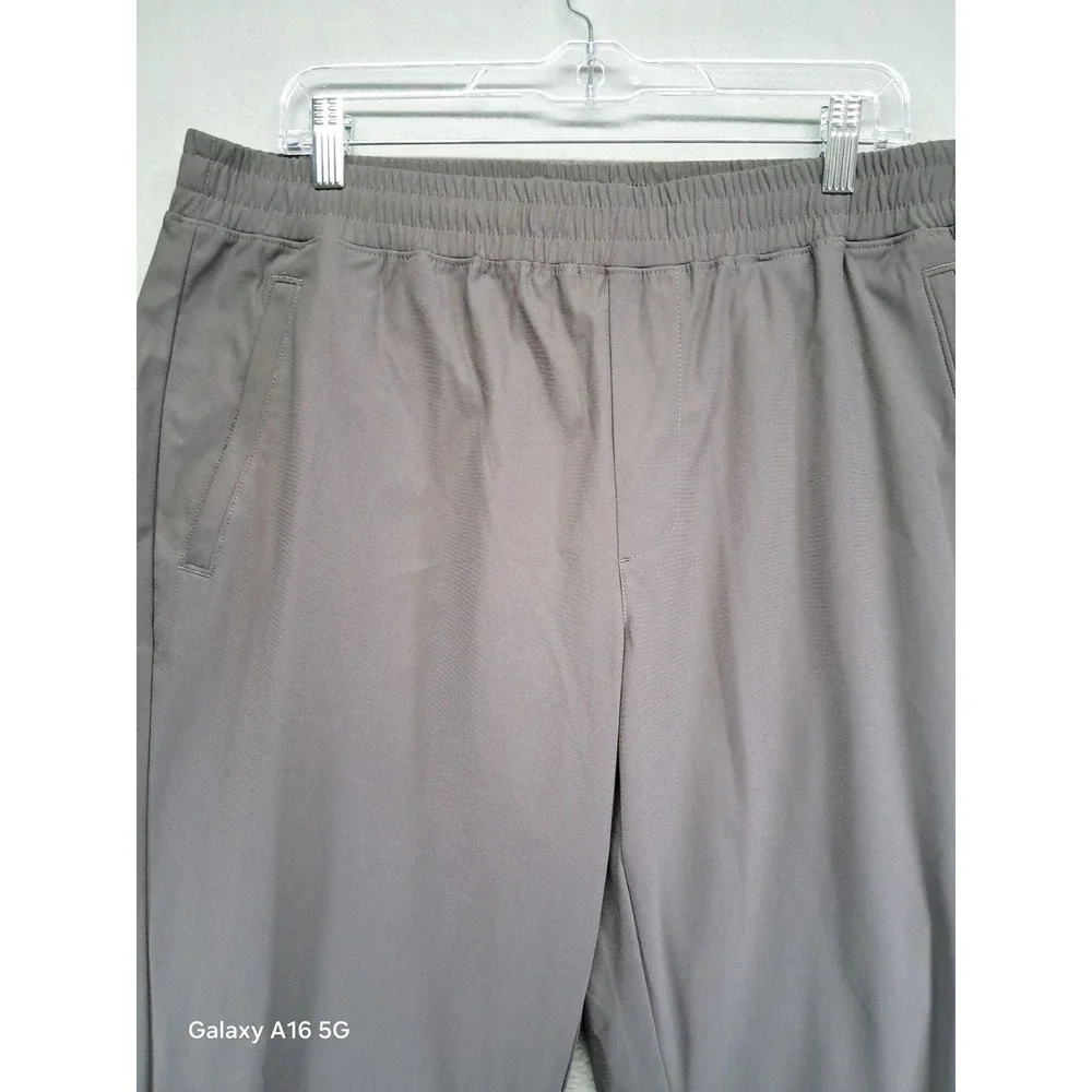 FLX Men Black Joggers Black Pockets Stretchy‎ Waist Size Large